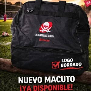 macuto Bucaneros Rugby negro logo bordado
