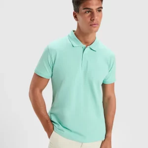 Polo Hombre Elegante WOS 6441 manga corta piqué personalizable