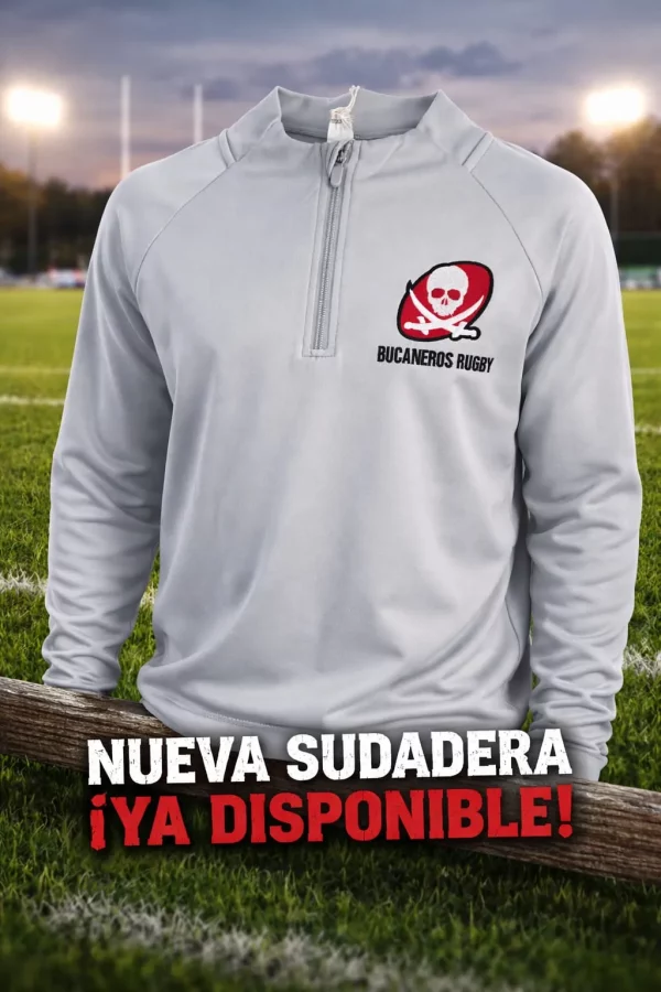 Sudadera Técnica Bucaneros Rugby Gris con bordado